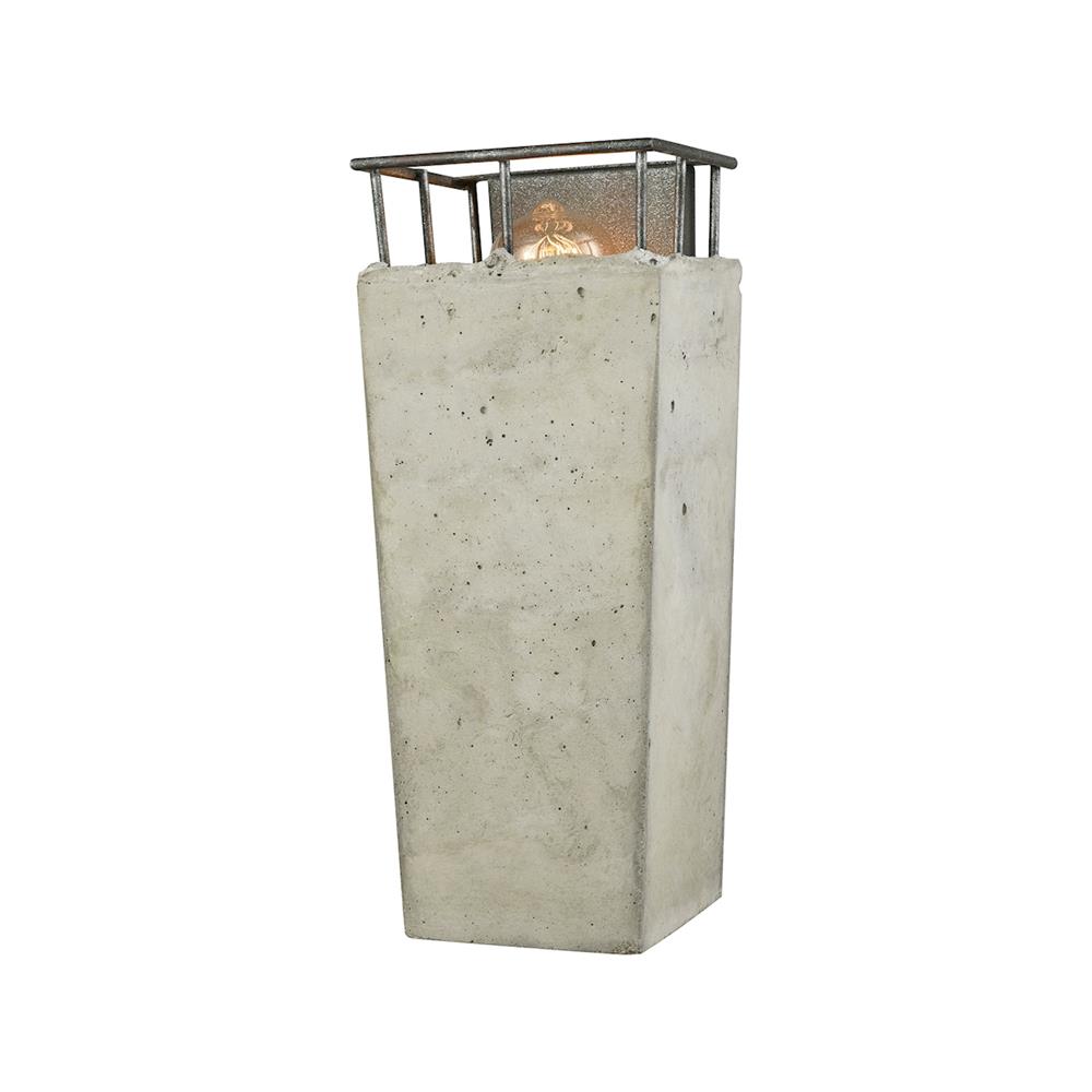 ELK Lighting 14317/1 Brocca 1 Light Wall Sconce In Silverdust Iron With Concrete Shade