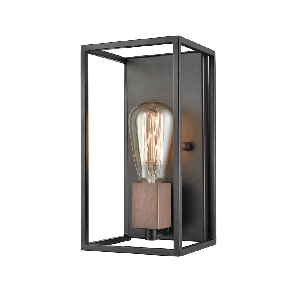 ELK Lighting 14460/1 Rigby 1 Light Wall Sconce In Oil Rubbed Bronze And Tarnished Brass