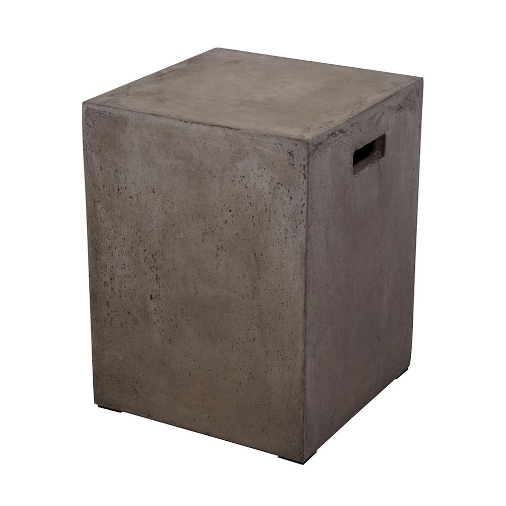 ELK Home 157-004 Square Handled Concrete Stool in Concrete