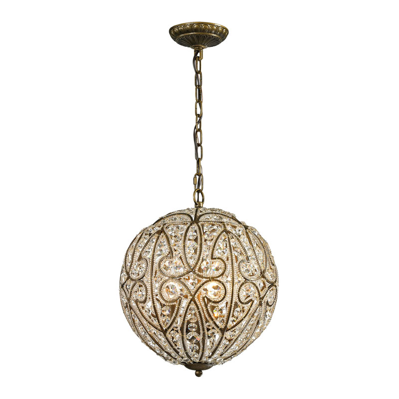 ELK Lighting 15974/5 Elizabethan  Collection 6 light pendant in Dark Bronze