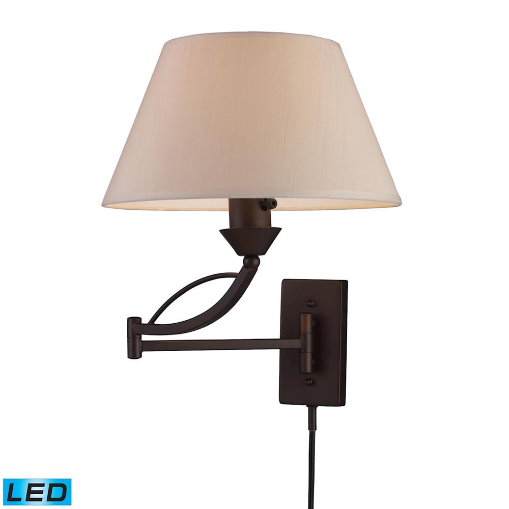 ELK Lighting 17026/1-LED Elysburg 1-Light Swingarm Sconce In Aged Bronze - LED