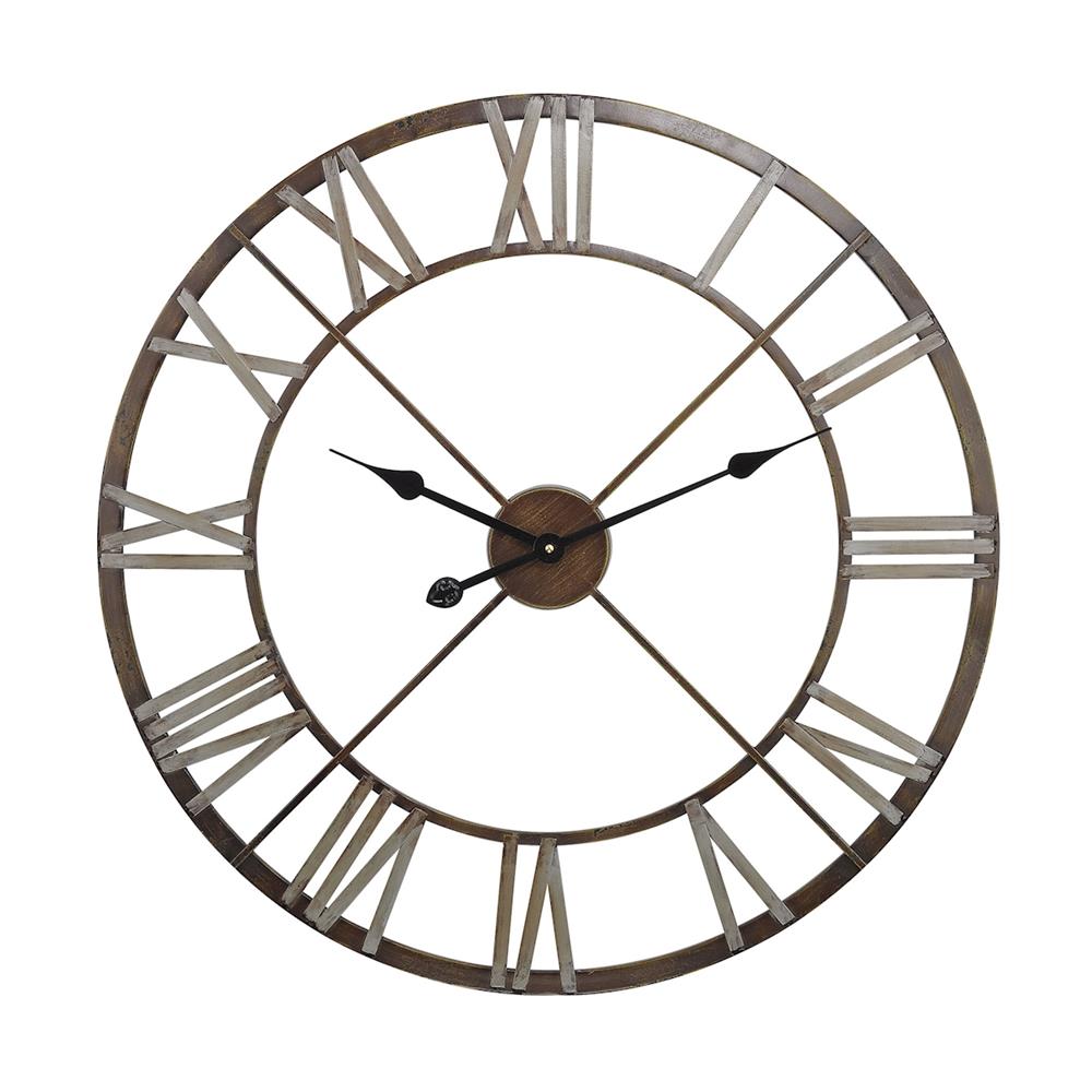 ELK Home 171-012 Open Center Iron Wall Clock  in Bronze / Grey