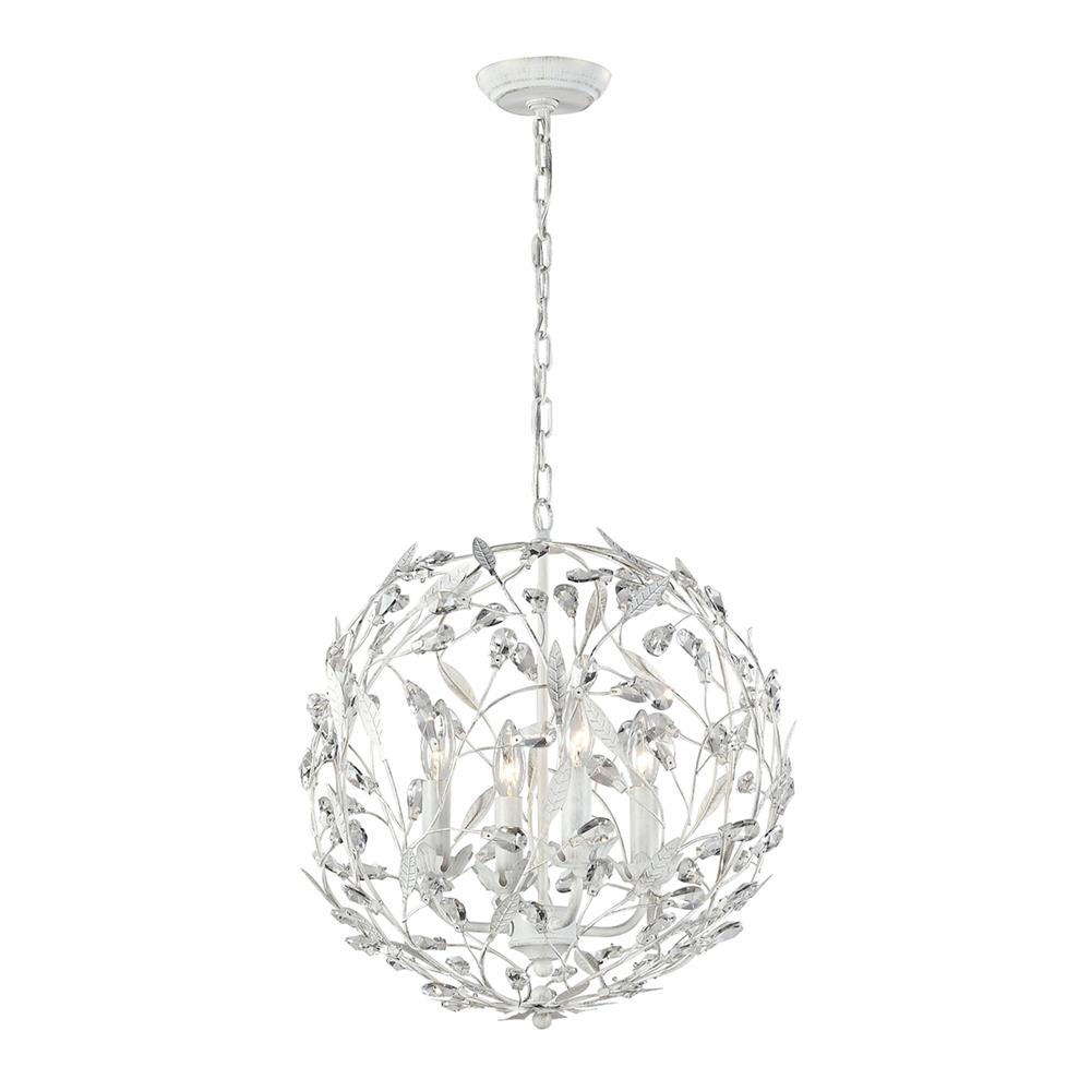 ELK Lighting 18124/4 Circeo Collection 4 light pendant in Antique White