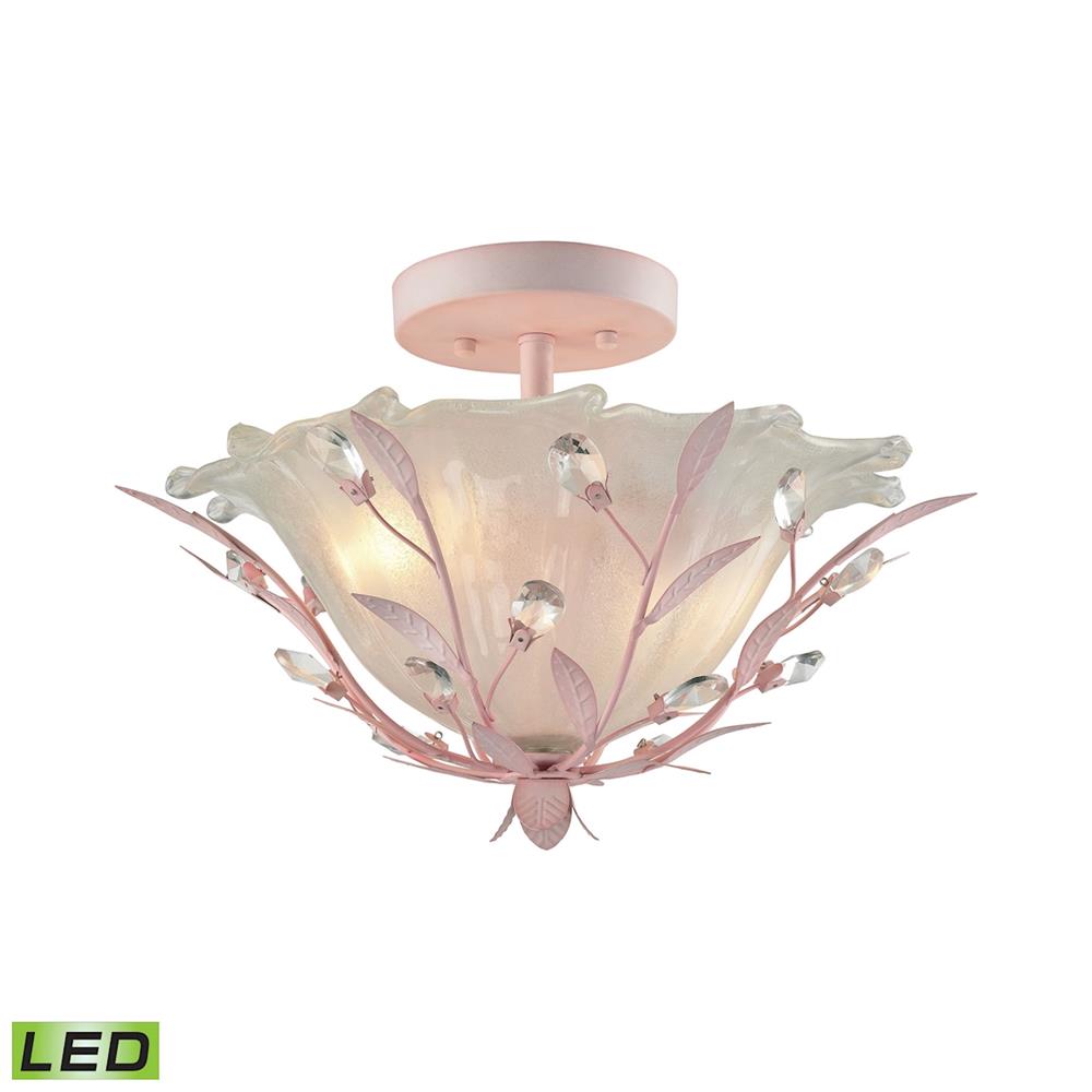 ELK Lighting 18151/2-LED Circeo 2 Light LED Semi Flush In Light Pink