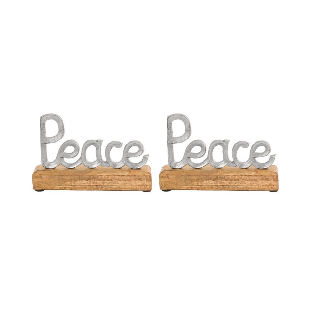 ELK Home 201400/S2 Peace Table Decor (Set of 2) in White