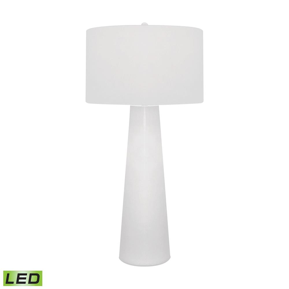 ELK Lighting 203-LED White Obelisk LED Table Lamp With Night Light