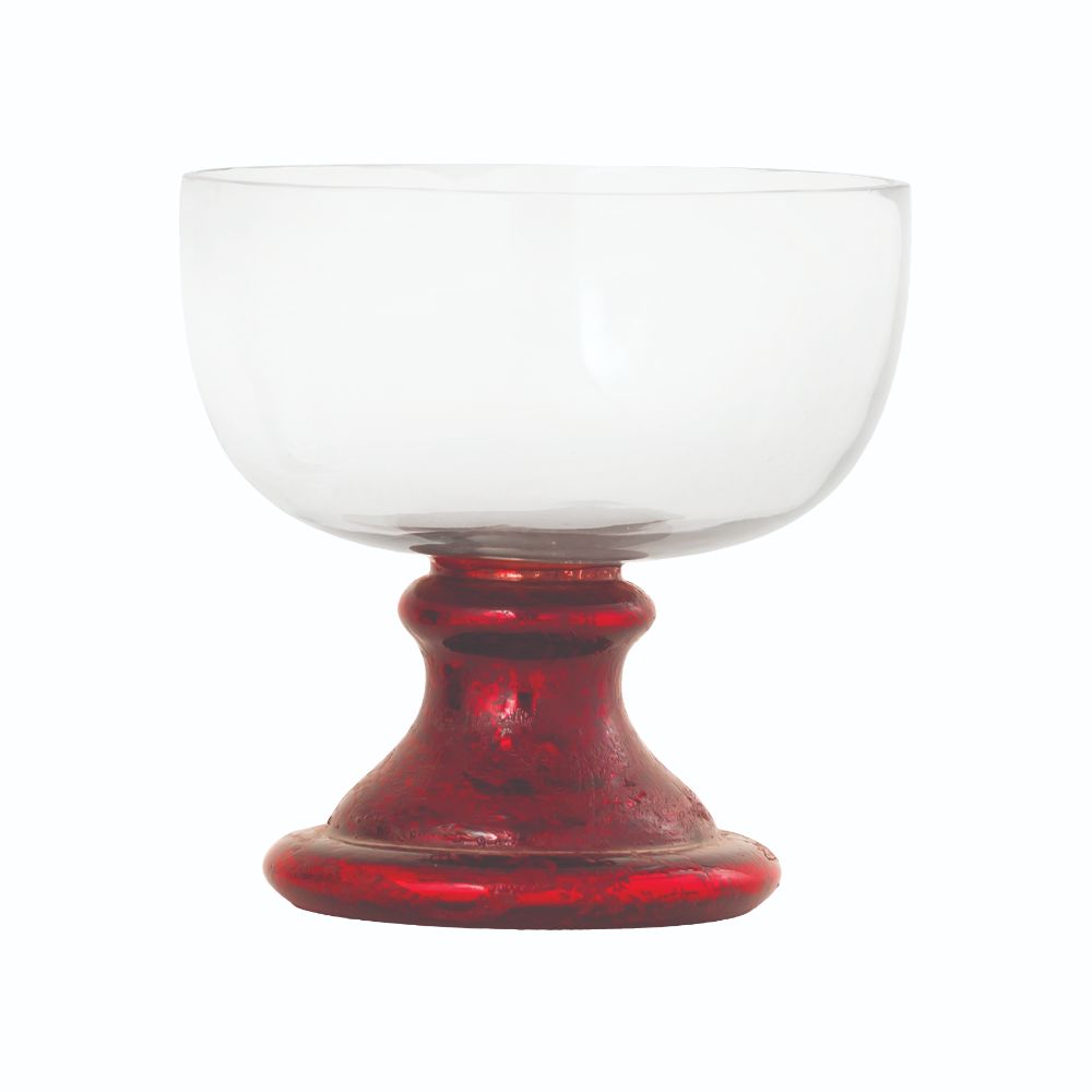 ELK Home 209048 Melrose Bowl - Small Antique Red Artifact and Clear