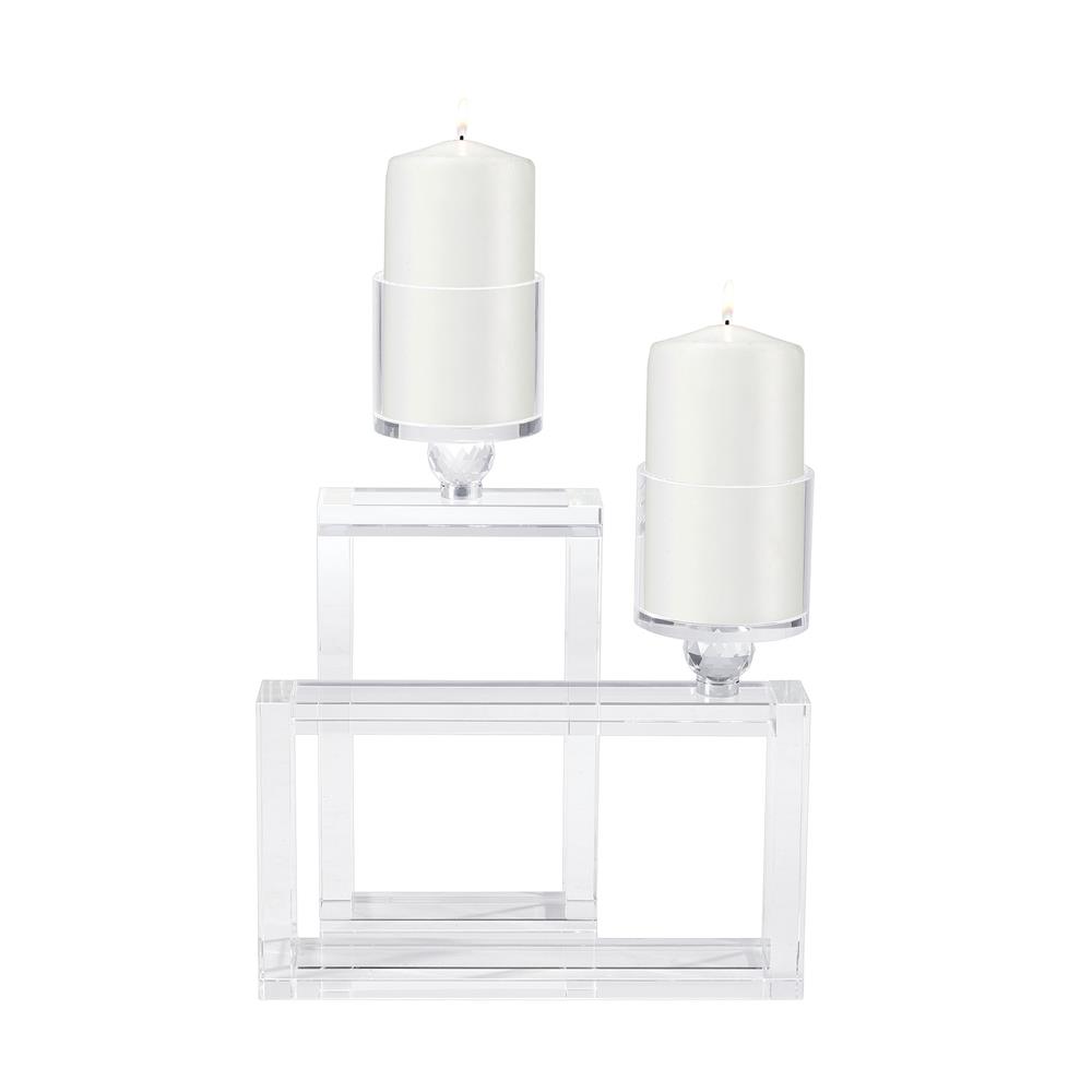 Elk Home 2225-018/S2 Cubic Candle Holder in Clear