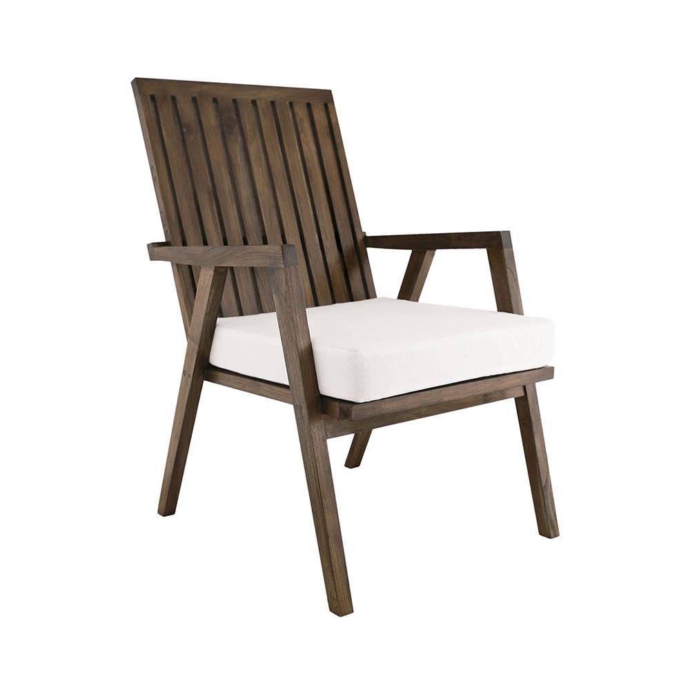 ELK Home 2317014WO Teak Garden Teak Garden Patio Chair Cushion In White