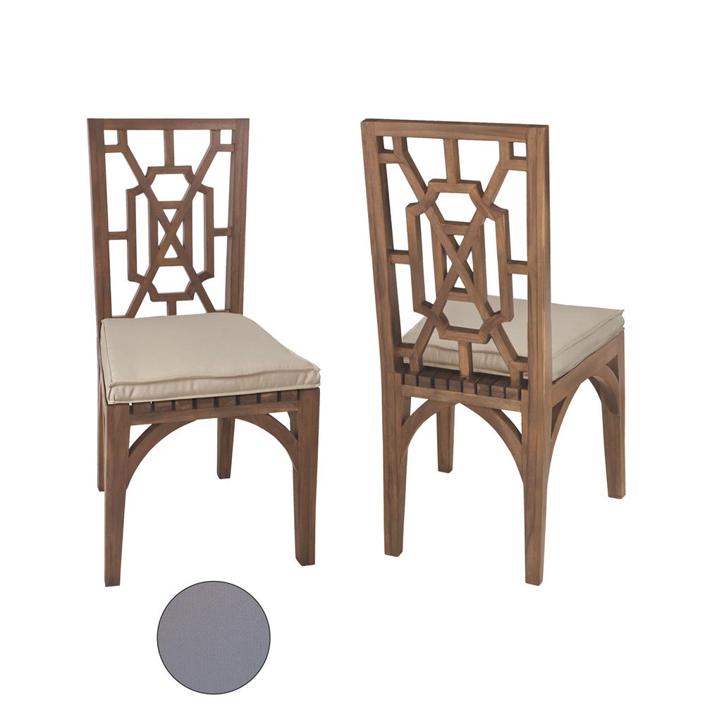 ELK Home 2317019GO Teak Garden Dining Chair Cushion In Grey