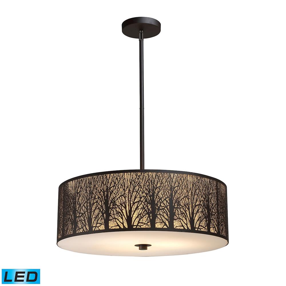 ELK Lighting 31075/5-LED Woodland Sunrise 5-Light Pendant In Aged Bronze - LED
