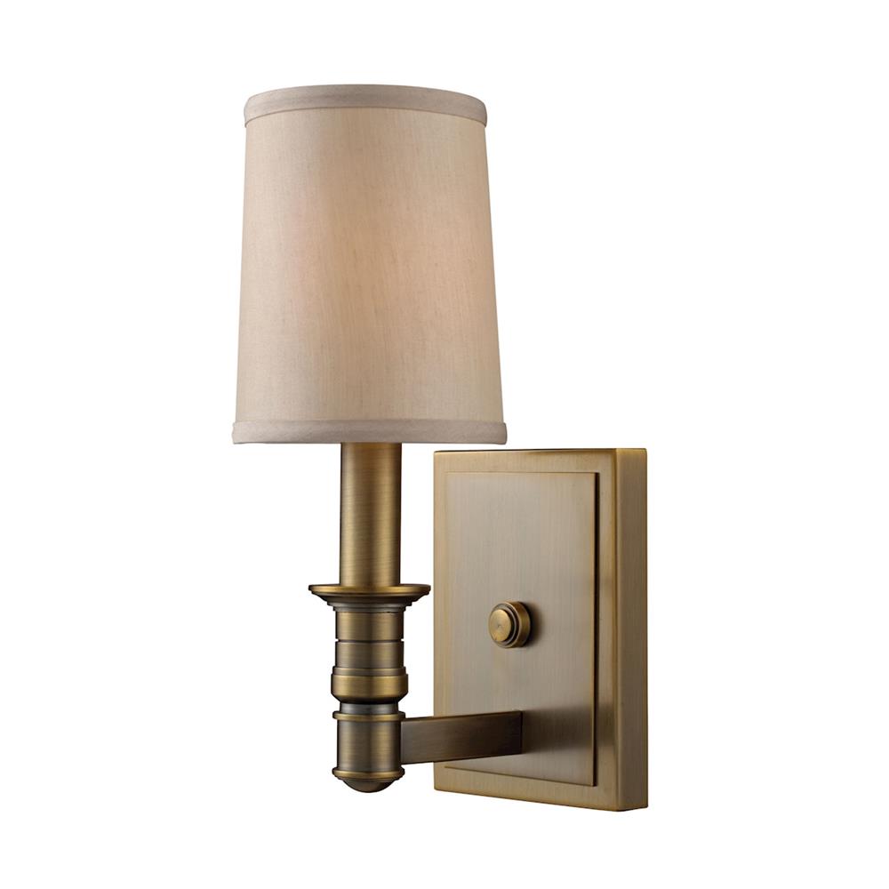 ELK Lighting 31260/1 1- Light Wall Sconce In Brushed Antique Brass