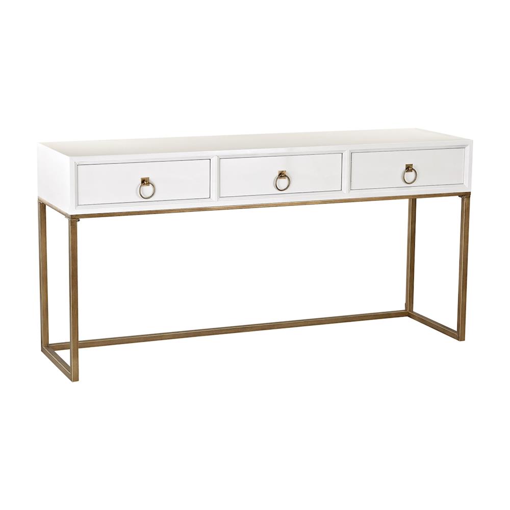 ELK Home 3138-252 White and Gold Console
