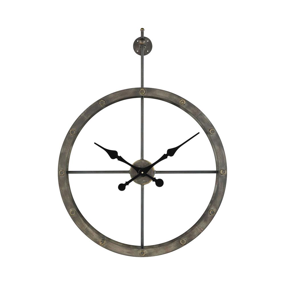 ELK Home 3138-400 Dépêche Wall Clock In Grey Iron