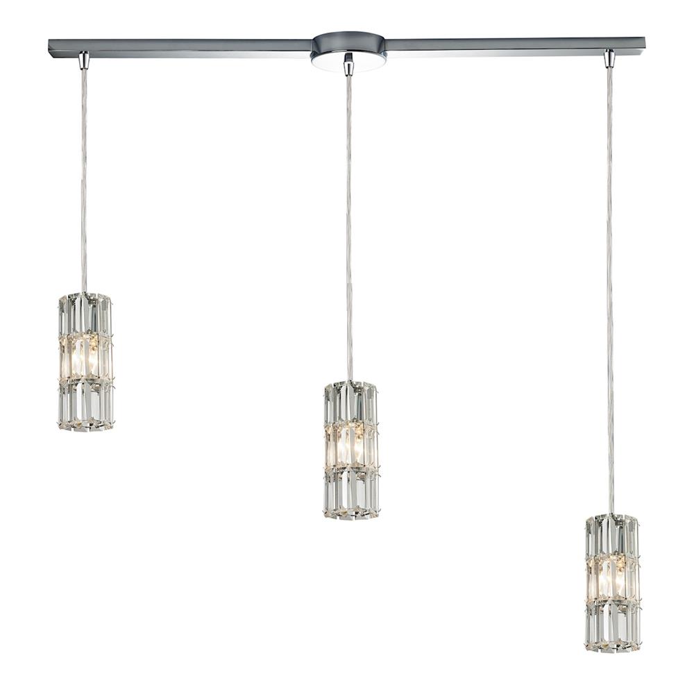 ELK Lighting 31486/3L Cynthia Collection 3 light chandelier in Polished Chrome