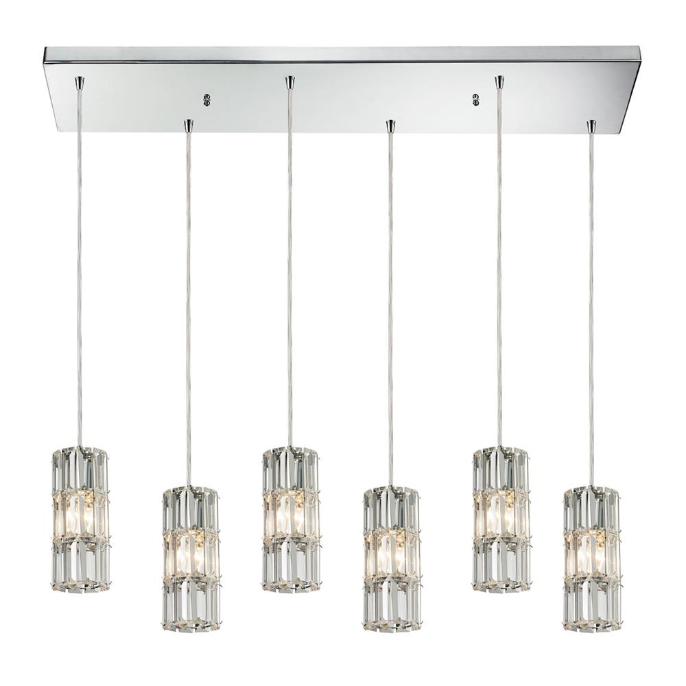 ELK Lighting 31486/6RC Cynthia Collection 6 light chandelier in Polished Chrome