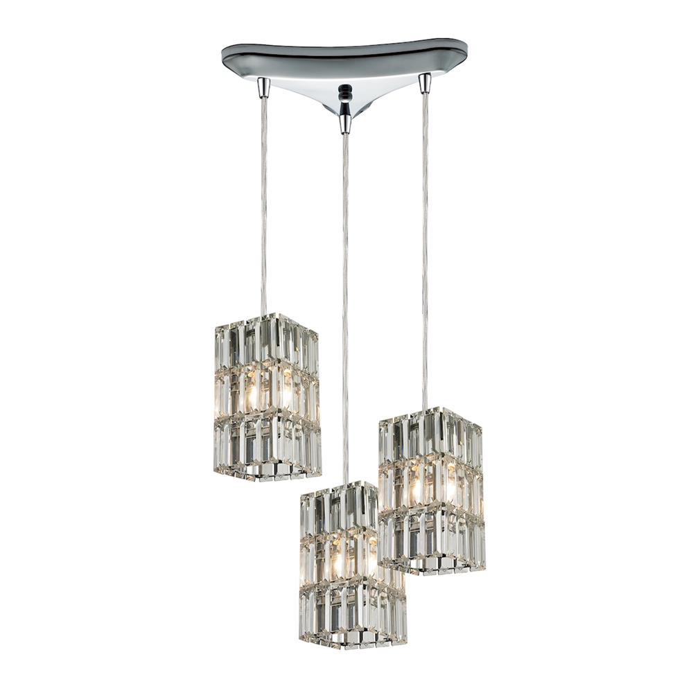 ELK Lighting 31488/3 Cynthia Collection 3 light chandelier in Polished Chrome