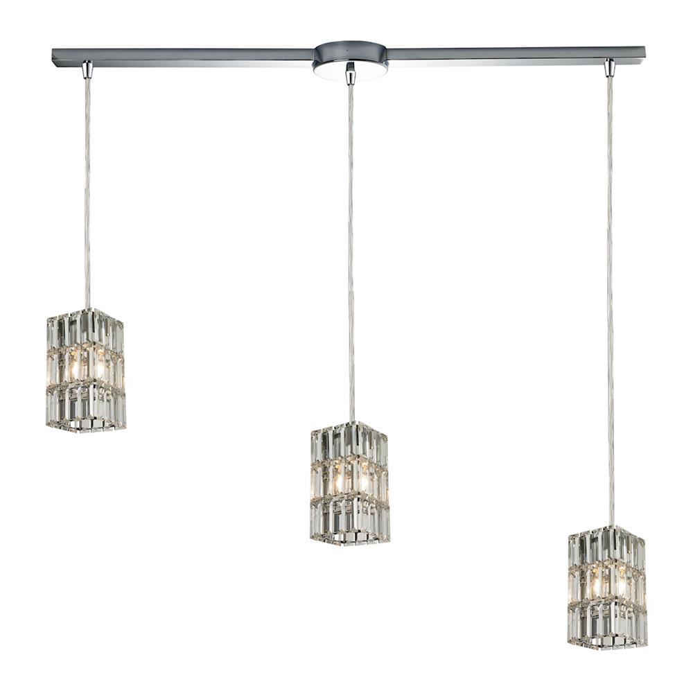ELK Lighting 31488/3L Cynthia Collection 3 light chandelier in Polished Chrome