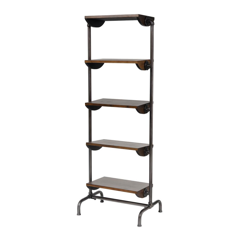 Elk Home 3200-234 Industry City Bookcase in Black and Natural Wood Tone in Black; Natural Wood Tone