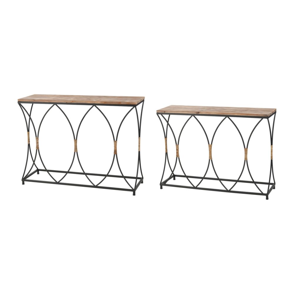 ELK Home 3200-257/S2 Fisher Island Console Tables (Set of 2) in Gray