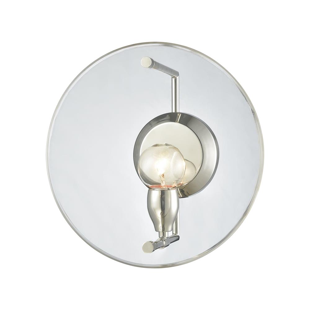 ELK Lighting 32320/1 Disco 1 Light Wall Sconce In Polished Nickel With Clear Acrylic Panel