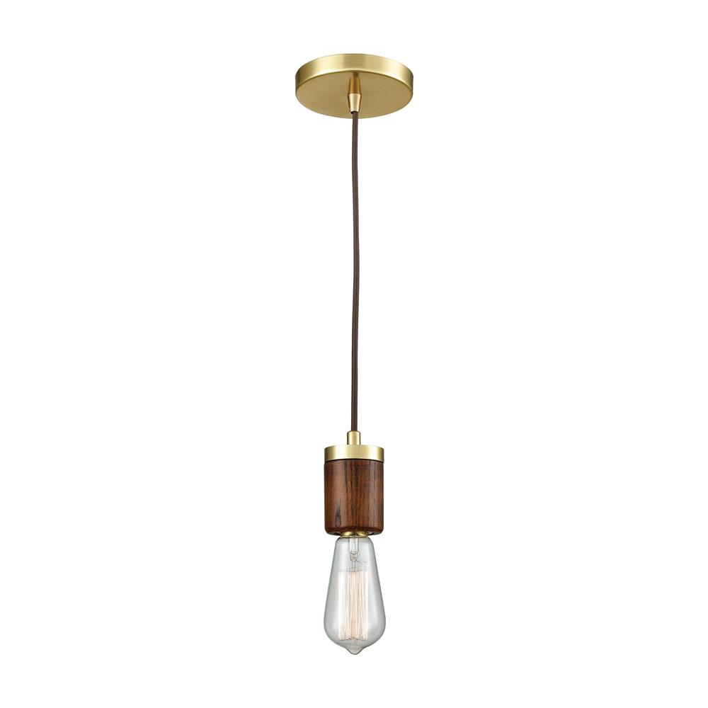ELK Lighting 33225/1 Socketholder 1 Light Pendant in Satin Brass