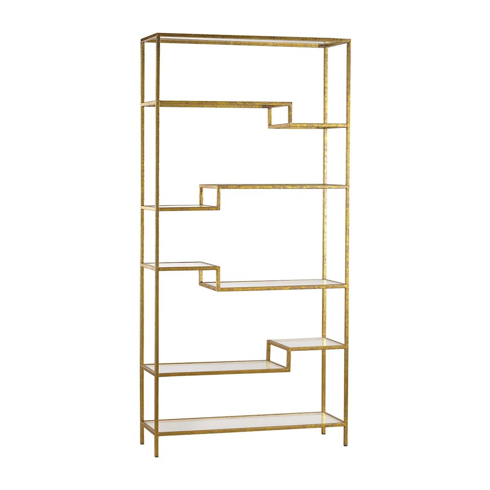 ELK Home 351-10209 Gold and Mirrored Shelving Unit