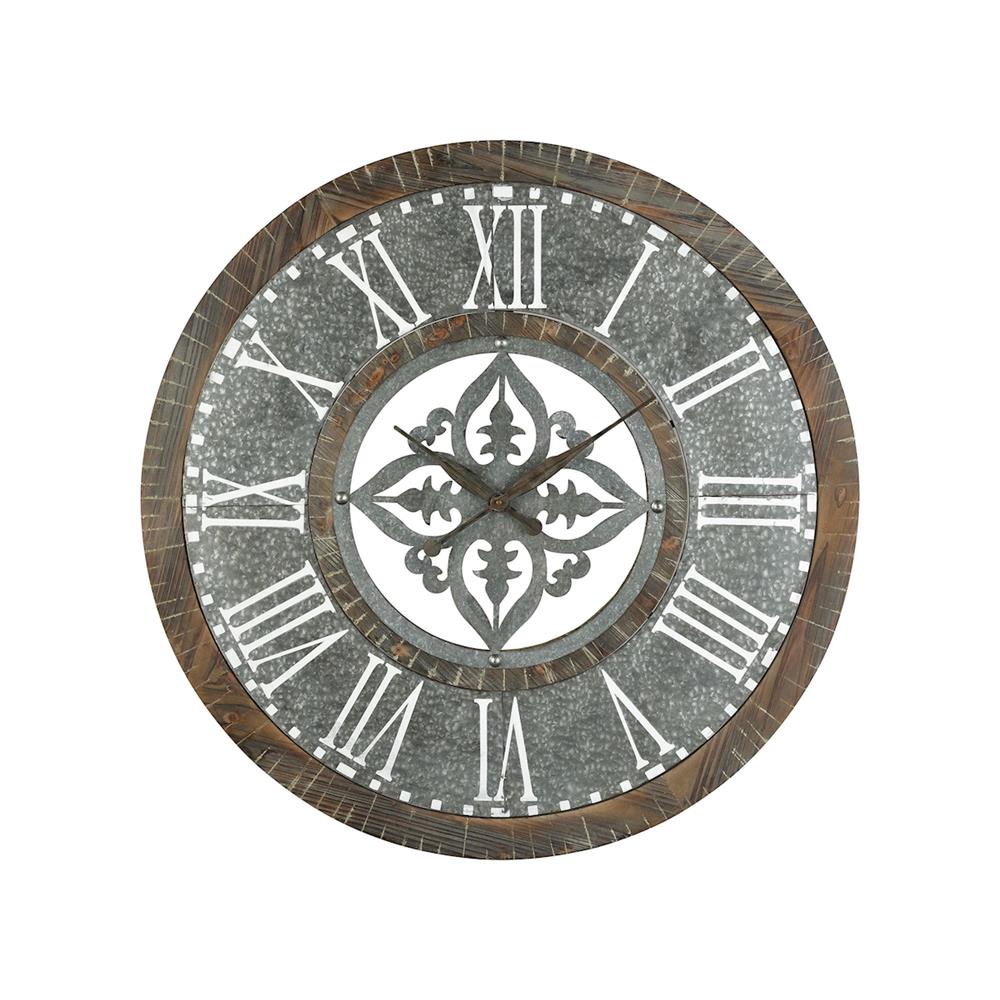 Elk Home 351-10279 Greystone Wall Clock in Silver