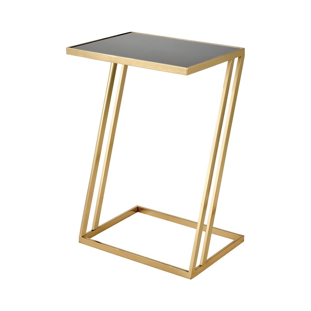 Elk Home 351-10773 Kingsroad Accent Table in Gold and Black - Rectangular in Gold; Black