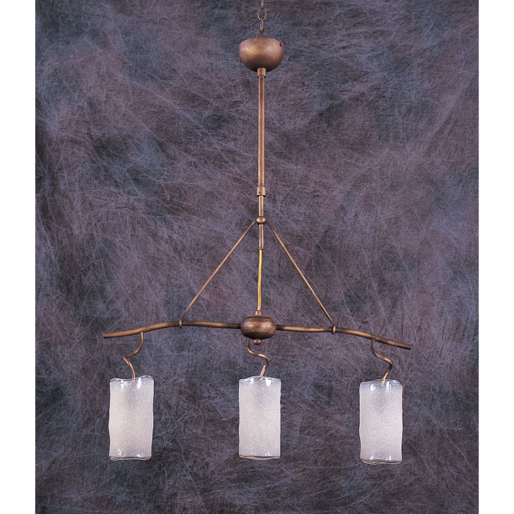 ELK Lighting 3753/3 FAVRELLA COLLECTION HEAVY FREE FORMED GLASS in Brown