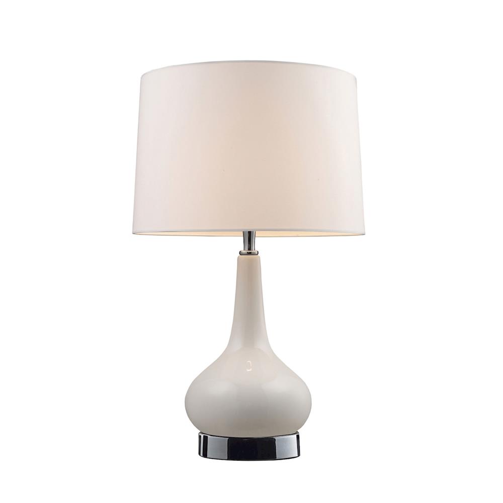 ELK Lighting 3925/1 Mary Kate & Ashley Continuum Table Lamp in White & Chrome
