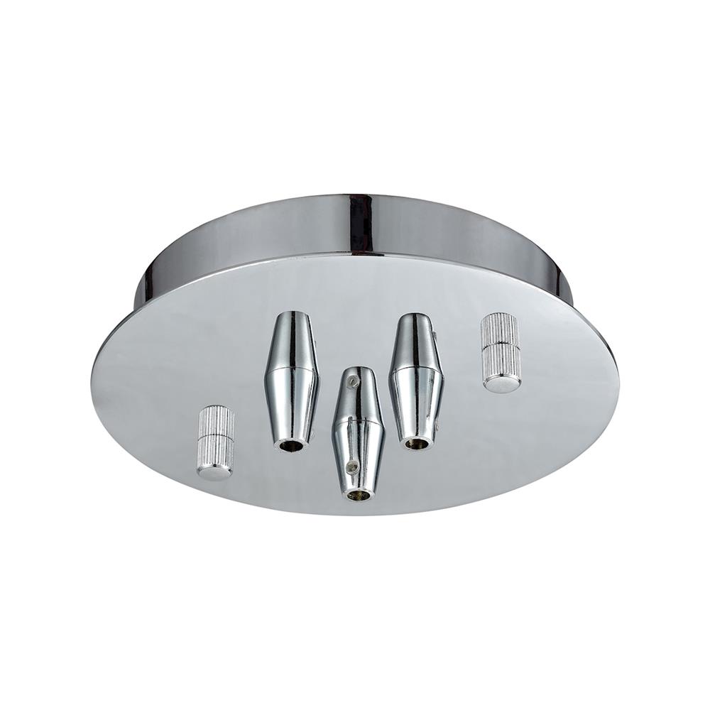 ELK Lighting 3SR-CHR Illuminaire Accessories 3 Light Small Round Canopy In Polished Chrome