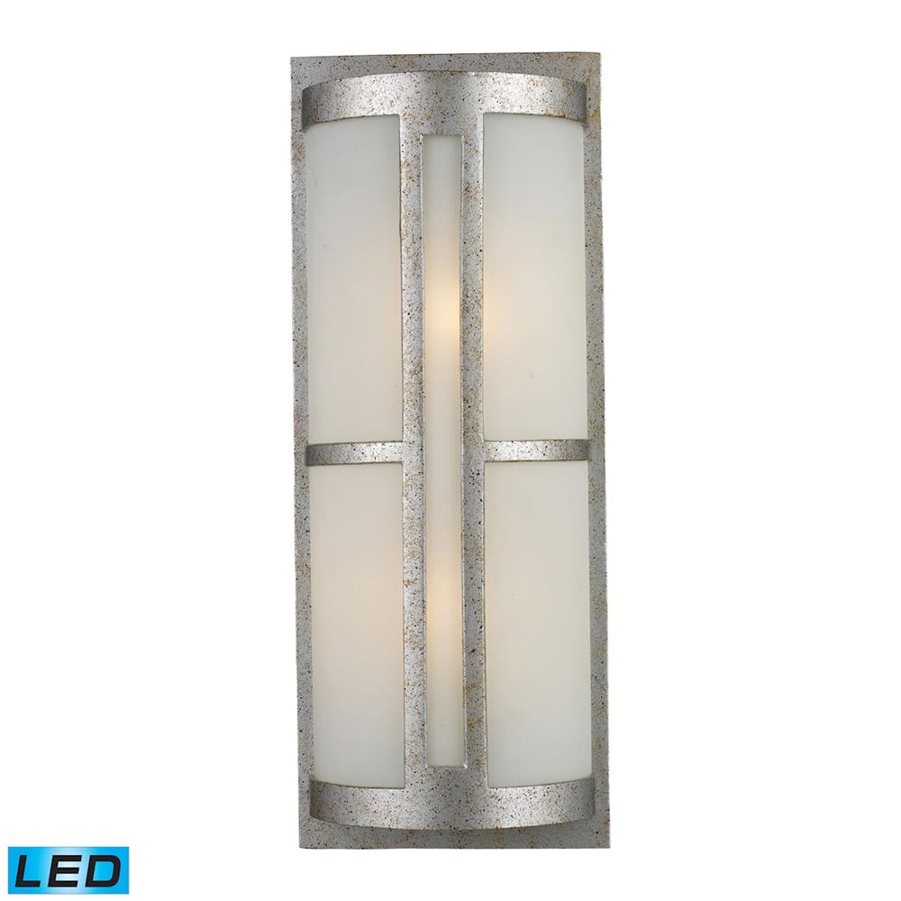 ELK Lighting 42096/2-LED Trevot 1-Light Outdoor Wall Mount In Sunset Silver - LED