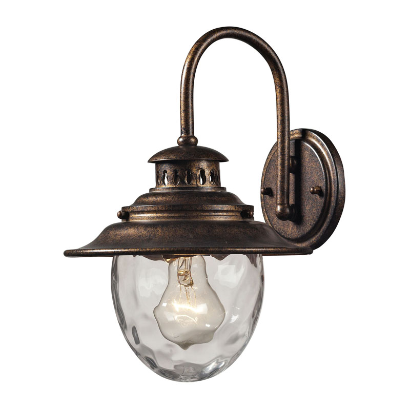 ELK Lighting 45030/1 Searsport 1 Light Outdoor Sconce In Regal Bronze