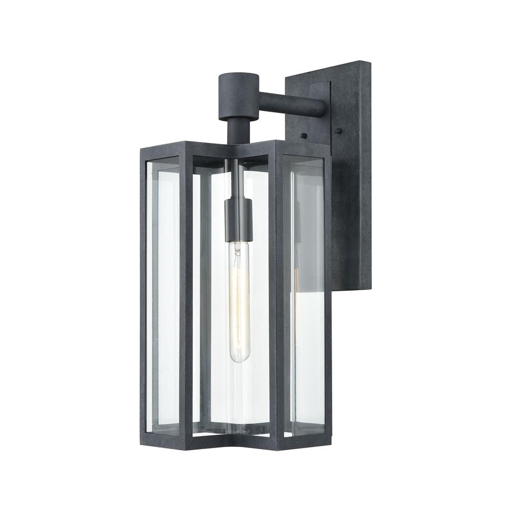 Elk Lighting 45166/1 Bianca 1-Light Sconce in Aged Zinc with Clear