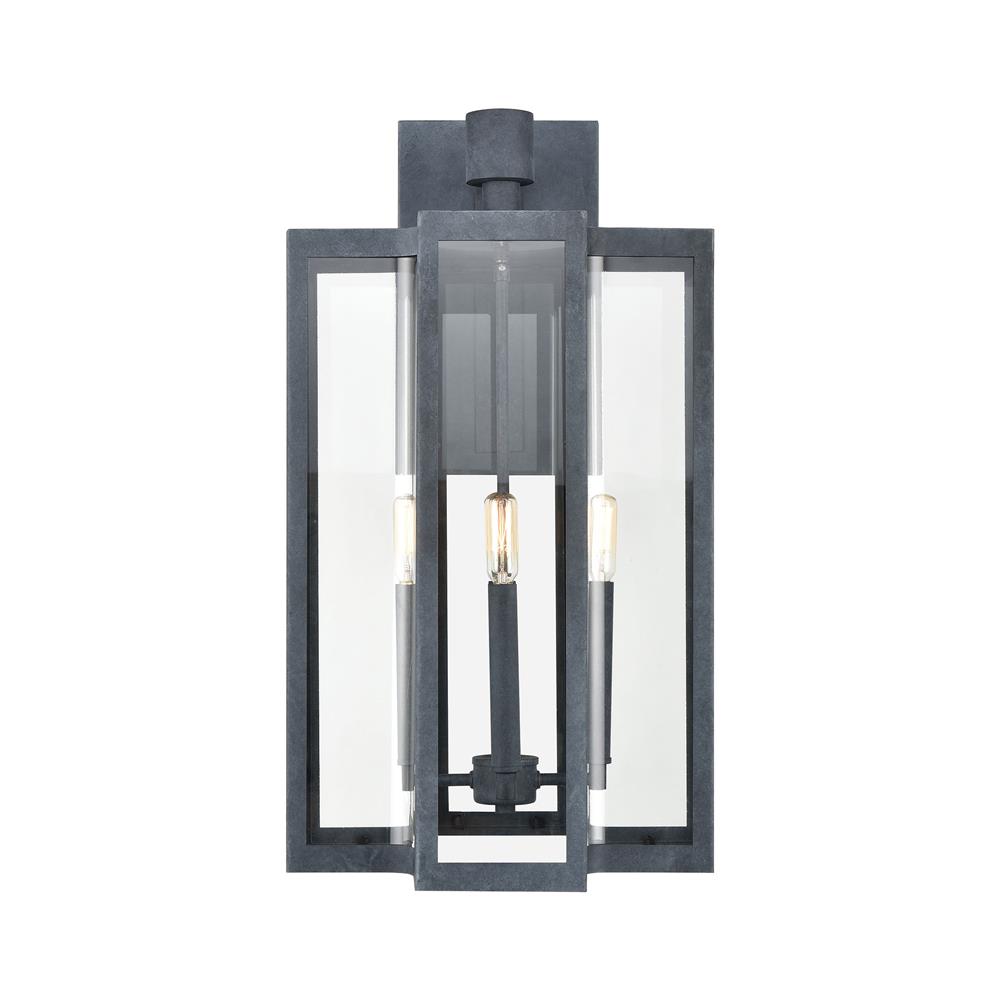Elk Lighting 45169/4 Bianca 4-Light Sconce in Aged Zinc with Clear