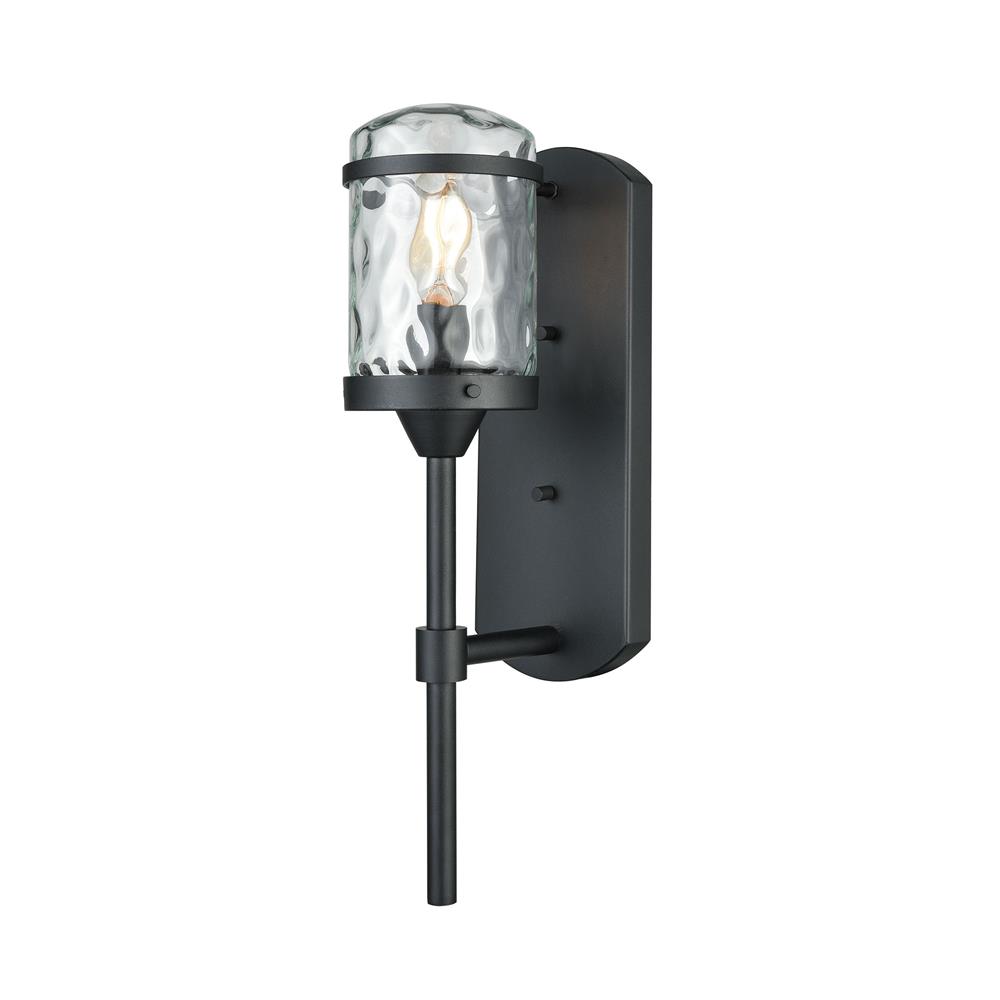 ELK Lighting 45400/1 Torch 1 Light Outdoor Sconce in Charcoal Black