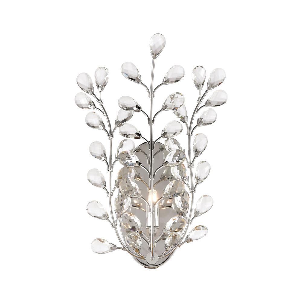 Elk Lighting 45460/1 Crystique 1-Light Sconce in Polished Chrome with Clear Crystal