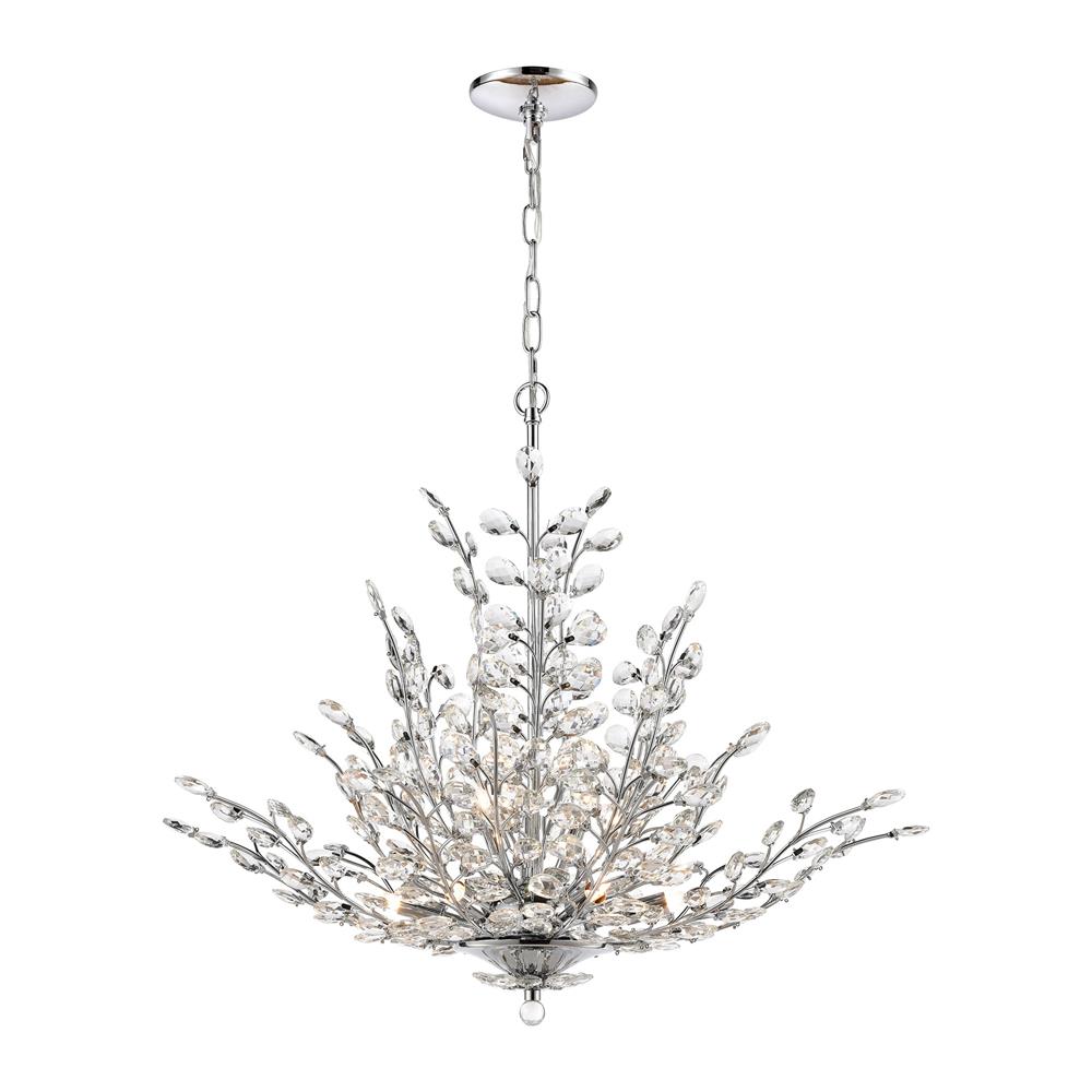 Elk Lighting 45463/9 Crystique 9-Light Chandelier in Polished Chrome with Clear Crystal