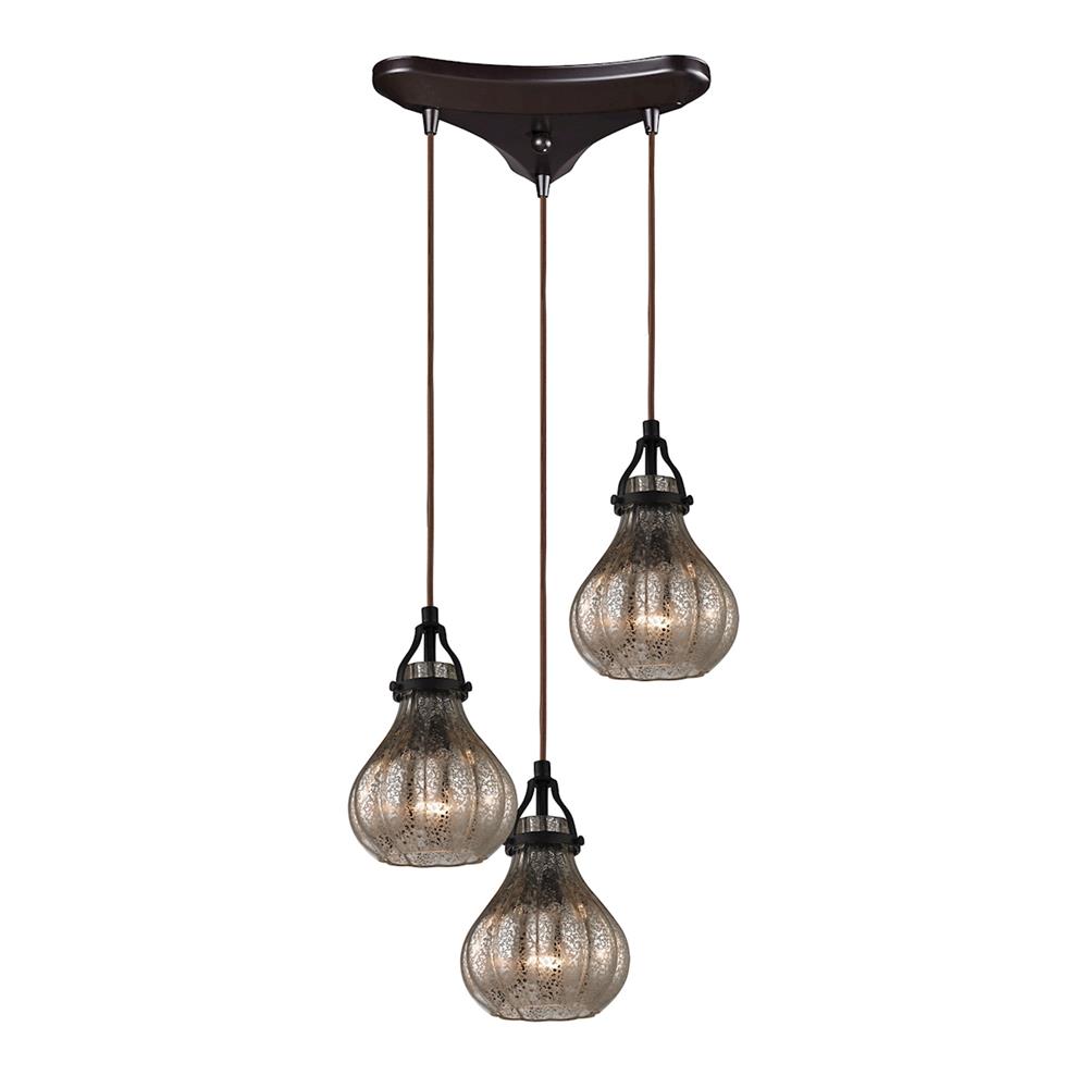 ELK Lighting 46024/3 Danica  Collection 3 light chandelier in Oil Rubbed Bronze