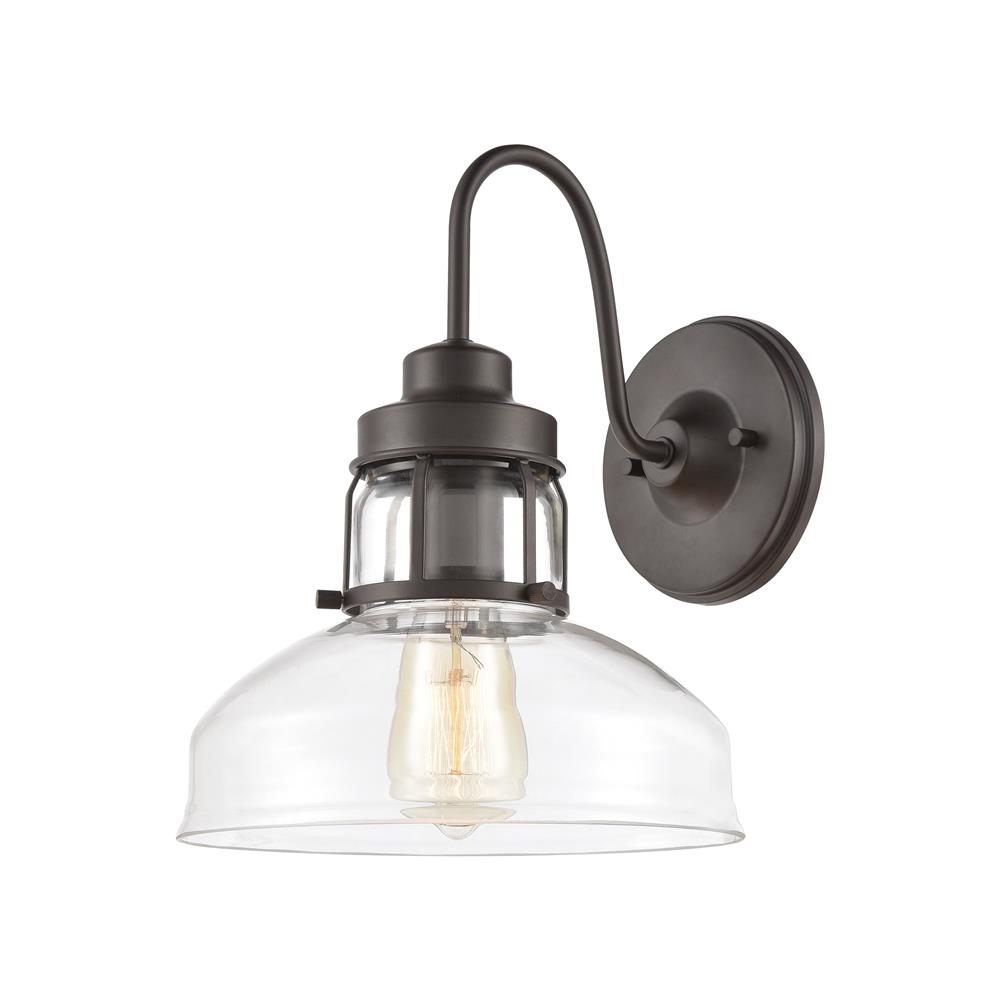 Elk Lighting 46560/1 Manhattan Boutique 1-Light Sconce in Oil Rubbed Bronze with Clear Glass