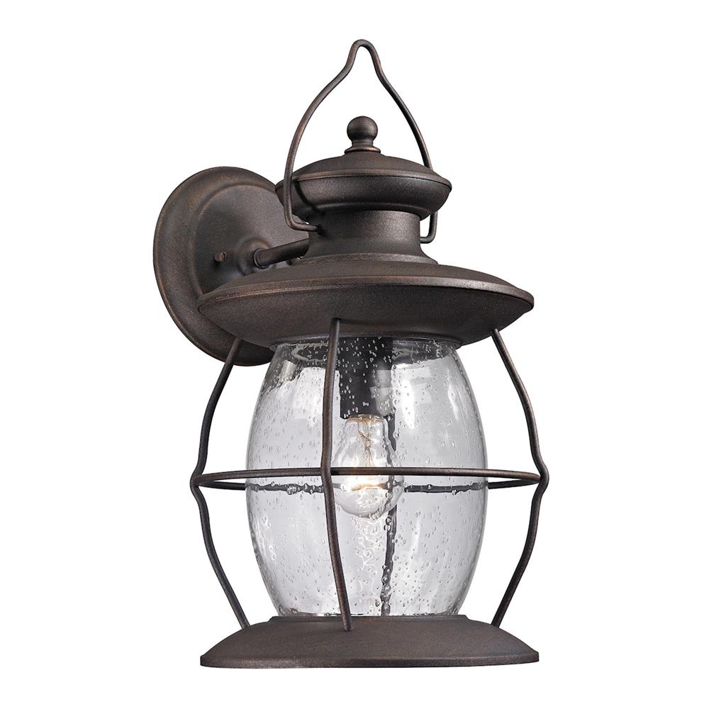 ELK Lighting 47044/1 Village Lantern Collection 1 light outdoor sconce in Weathered Charcoal