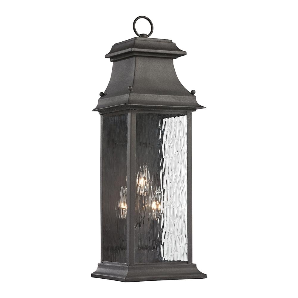 ELK Lighting 47051/3 Forged Provincial Collection 3 light outdoor sconce in Charcoal