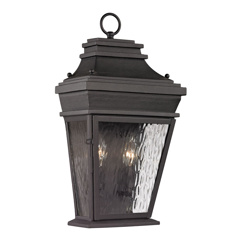 ELK Lighting 47052/2 Forged Provincial Collection 2 light outdoor sconce in Charcoal
