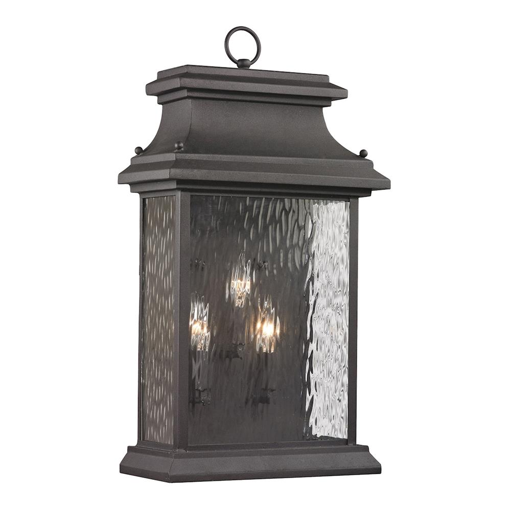 ELK Lighting 47054/3 Forged Provincial Collection 3 light outdoor sconce in Charcoal
