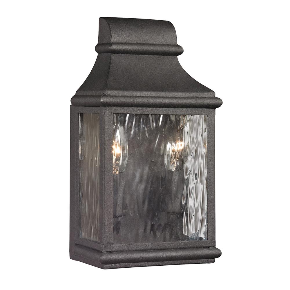 ELK Lighting 47070/2 Forged Jefferson Collection 2 light outdoor sconce in Charcoal