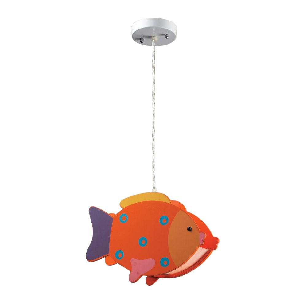 ELK Lighting 5133/1 Novelty 1-light Mini Pendant With Orange Fish Motif
