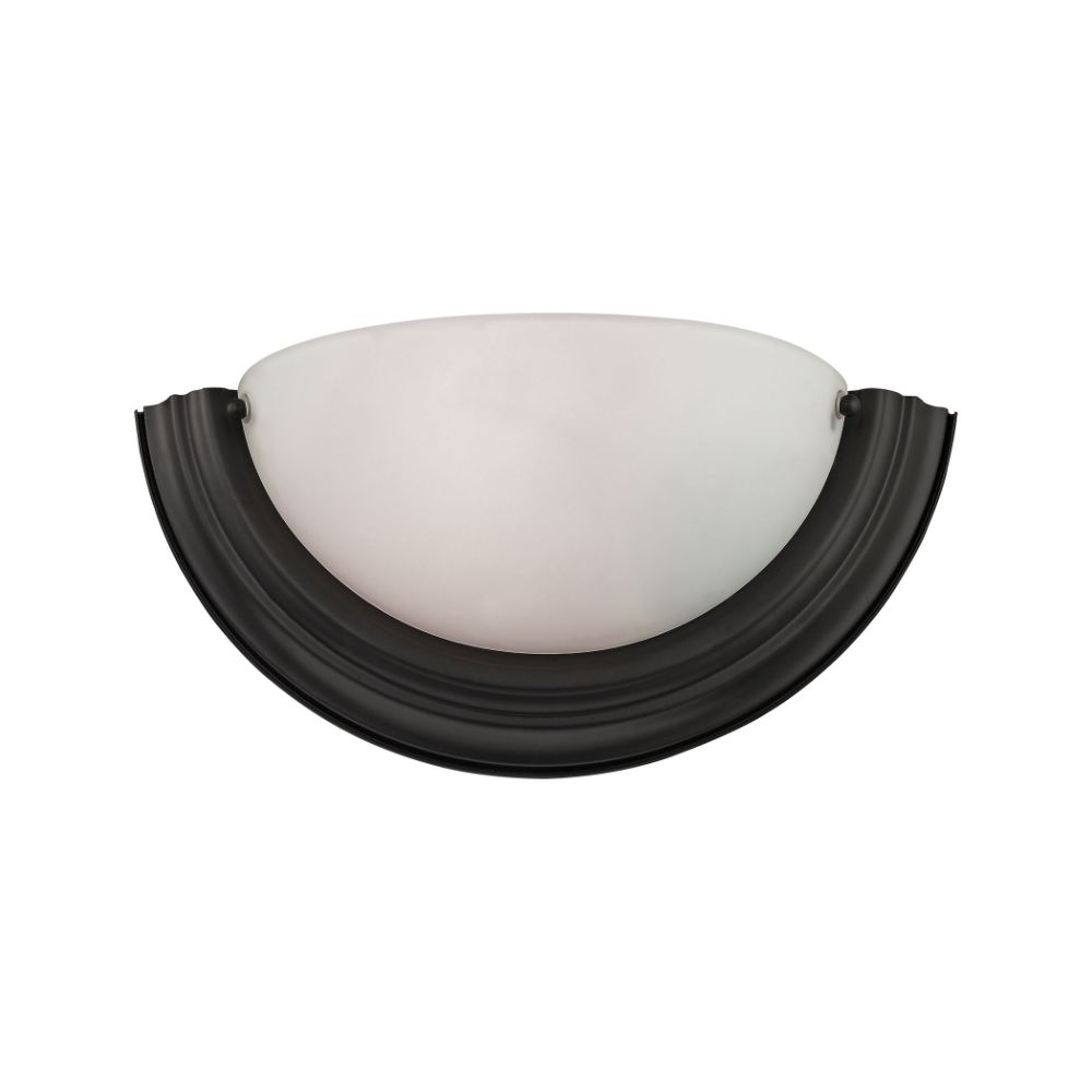 ELK Lighting 5151WS/10 1-Light Wall Sconce in OILED RUBBED BRONZE with White Glass in Brushed Nickel