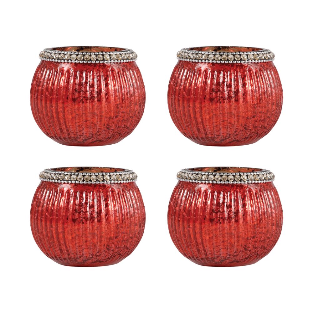 ELK Home 518584/S4 Sterlyn 2.75-inch Votives (Set of 4) in Red