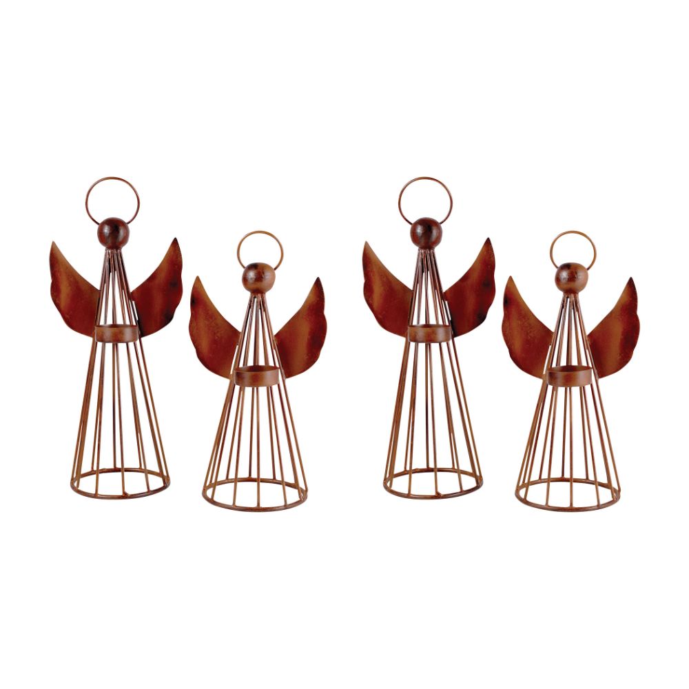 ELK Home 519147/S2 Holiday Angel Candle Holders (Set of 2) - Rustic
